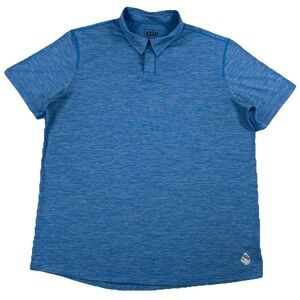 Stio Icefloe Tech Polo Shirt Short Sleeve Blue Men's XL